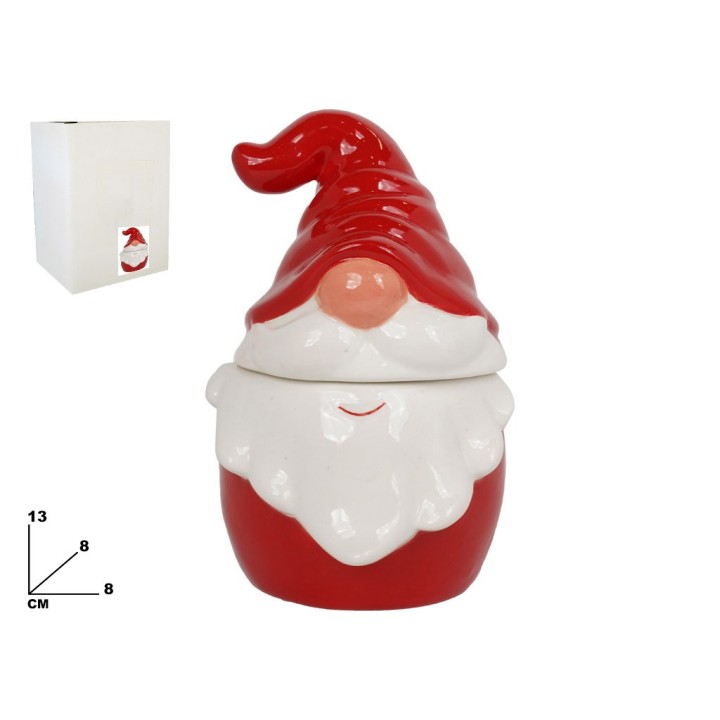 CONTENITORE GNOMO DECORATIVO NATALIZIO