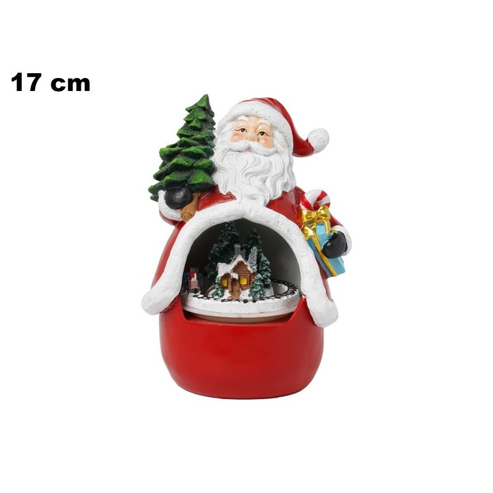 BABBO NATALE CON TRENO CON LUCI E SUONI