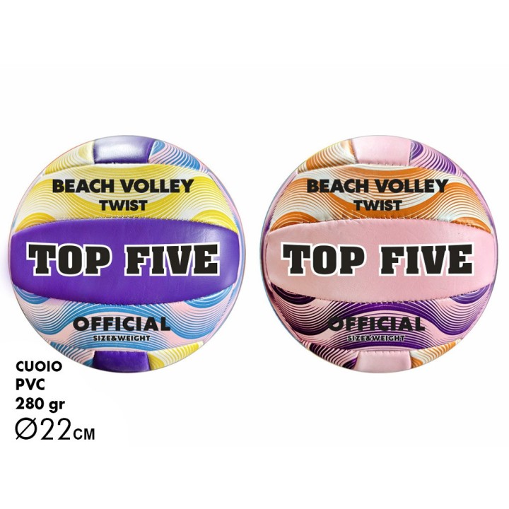 PALLONE TOP FIVE BEACH VOLLEY TWIST 280g