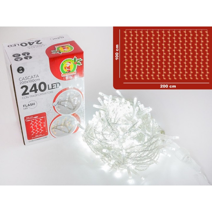 CASCATA 240 FLASH LED L FREDDA 200x100CM