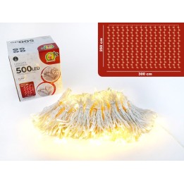 CASCATA 500 FLASH LED L/CALDA 300x250 CM