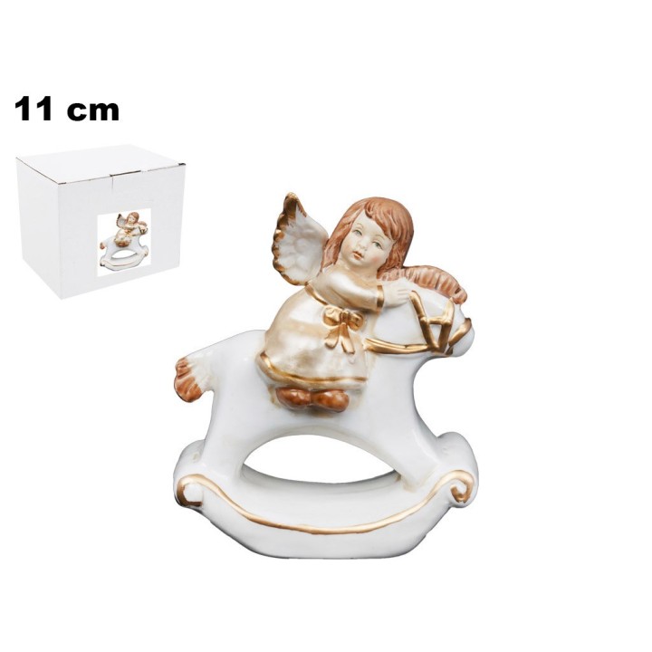 ANGELO CON CAVALLO A DONDOLO 11,6 CM