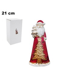 BABBO NATALE CON LED 21,2 CM