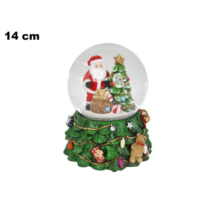 AMPOLLA CON BABBO NATALE LUCI E SUONI