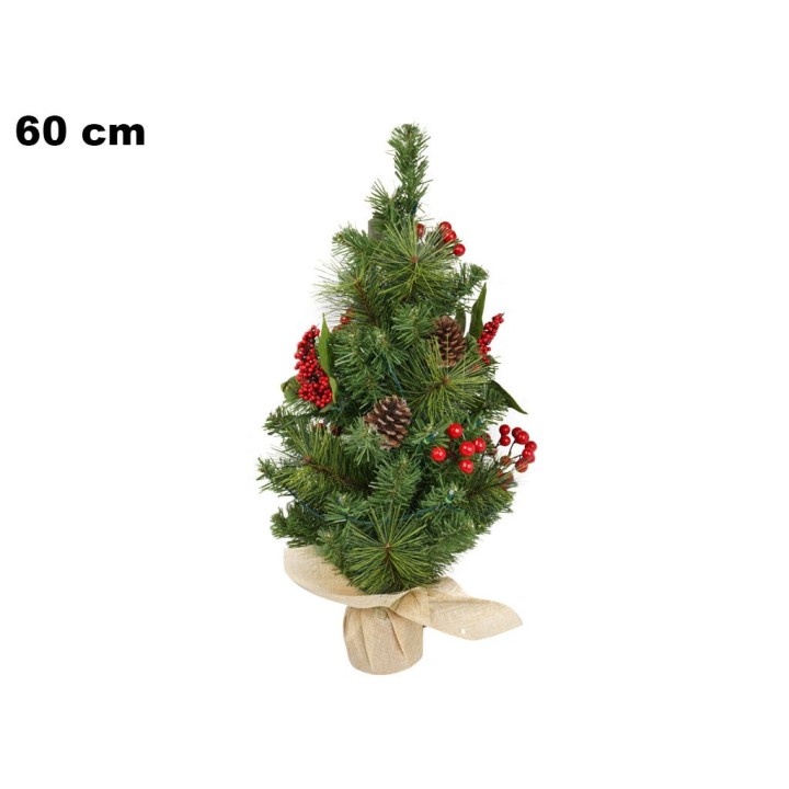 ALBERO DI NATALE CON LUCI 60 CM