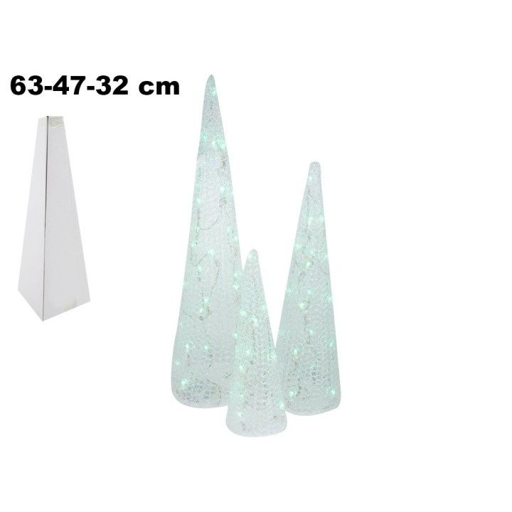SET 3 CONI LUCE MULTICOLOR