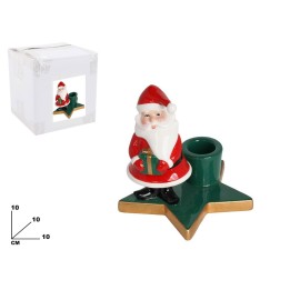 PORTACANDELA BABBO NATALE CM 10