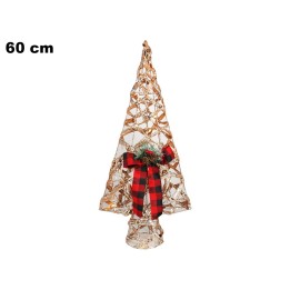 ALBERO ORO ROSA CON FIOCCO CM 60