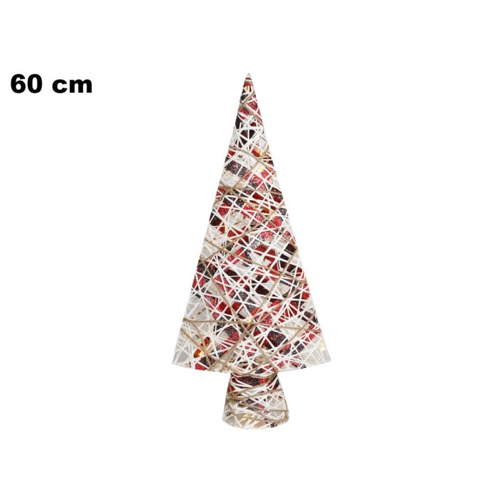 ALBERELLO VIMINI E NASTRO ROSSO CM 60