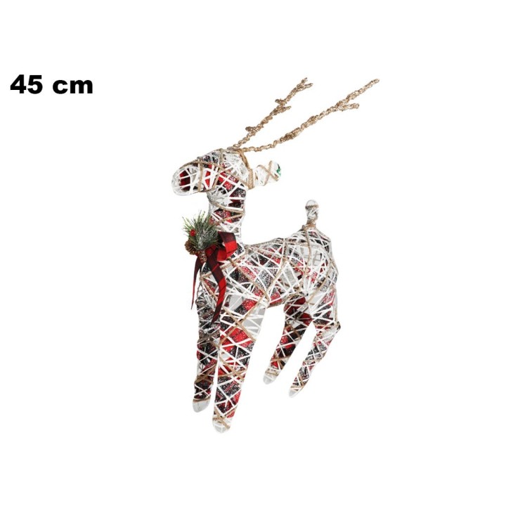 RENNA VIMINI CON LUCI CM 45