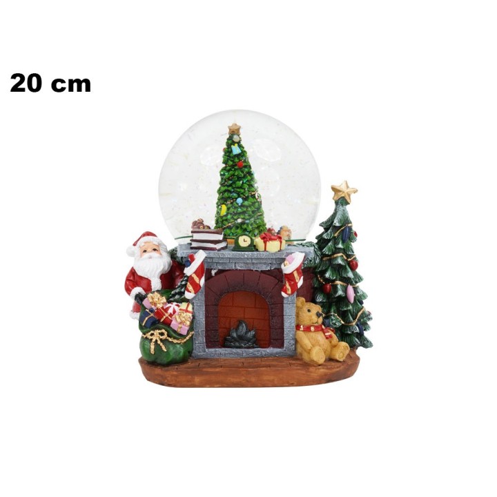 AMPOLLA CON BABBO NATALE CON LUCI SUONI