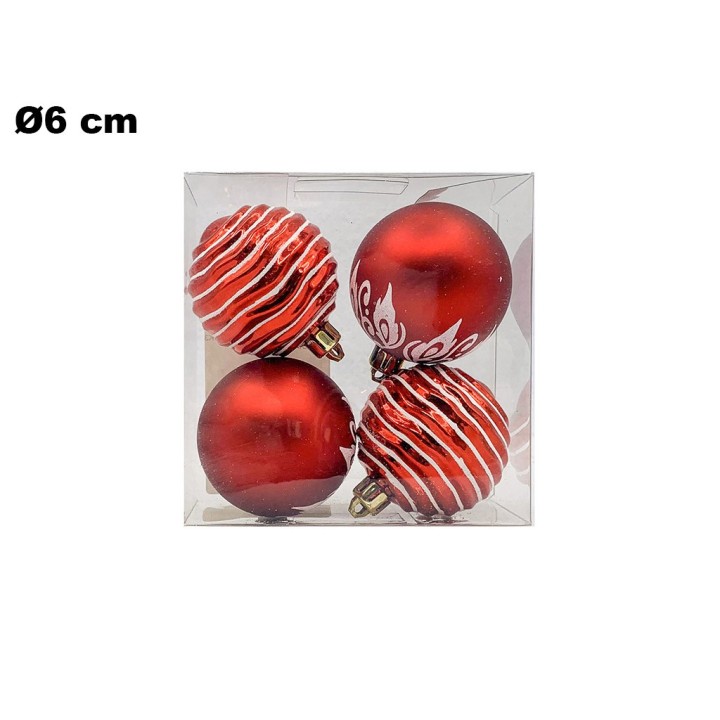 SET 4 PALLINE NATALIZIE