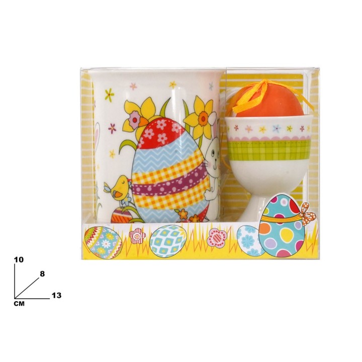 SET TAZZA CON UOVO DECORATIVI PASQUALI
