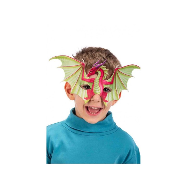 MASCHERA DRAGO IN TESSUTO SU CARTONCINO