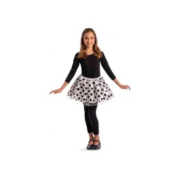 TUTÙ BIMBA BIANCO CON POIS NERI L CM.30