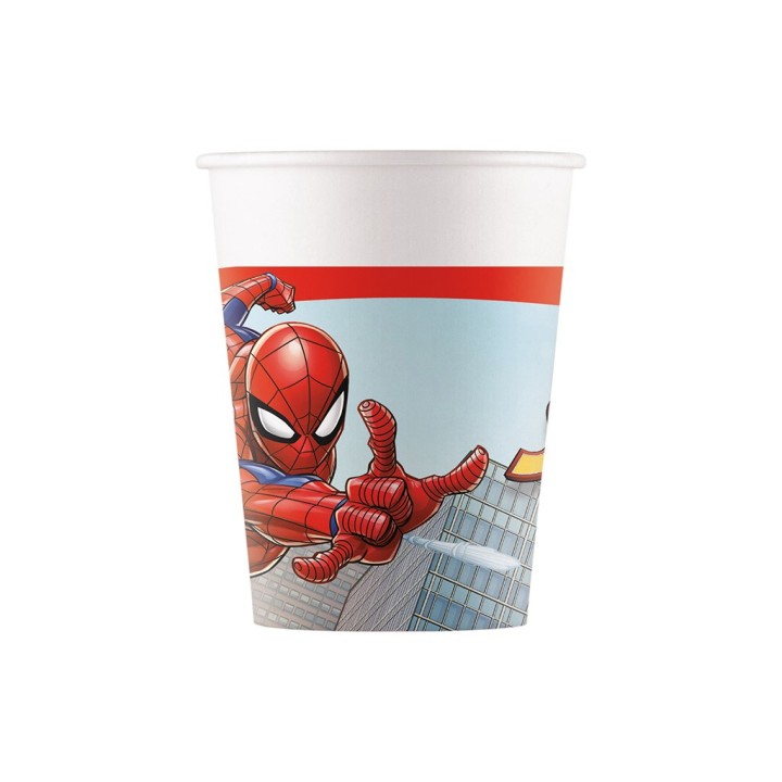BICCHIERI CARTA SPIDERMAN 200ML CF. 8