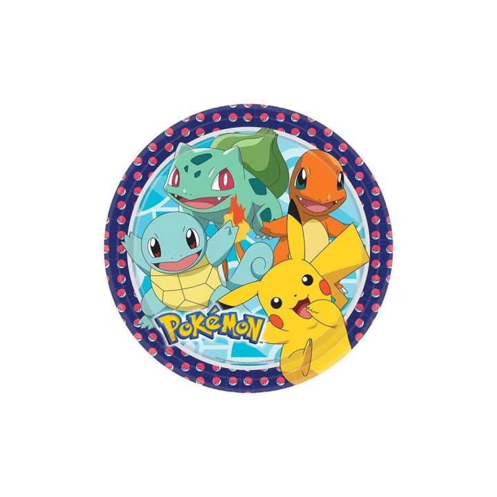 PIATTI CARTA POKEMON 8PZ