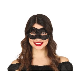 MASCHERA PAILLETTES NERA 12961