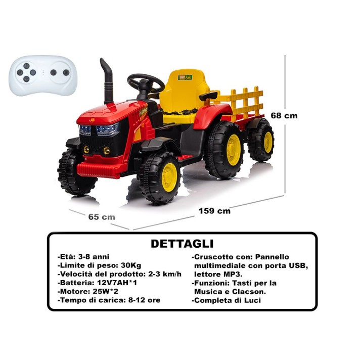 CAVALCABILE TRATTORE ROSSO