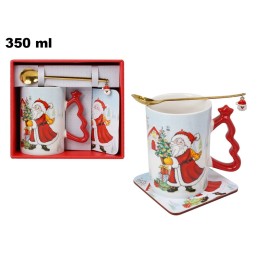 TAZZA CON BABBO NATALE E CUCCHIAINO