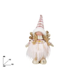 FATINA ROSA E DORATA CON LUCI 41 CM