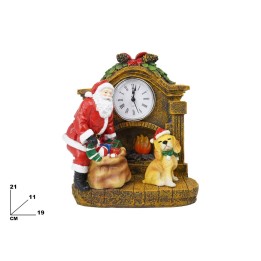 BABBO NATALE CON CAMINO, OROLOGIO