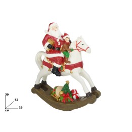 CAVALLO CHE DONDOLA CON BABBO NATALE