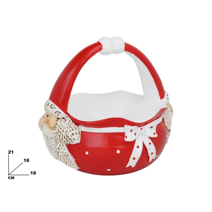 CESTINO DECORATIVO NATALIZIO CON BABBO