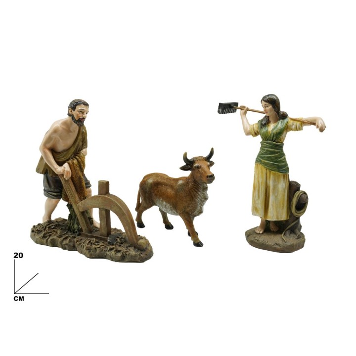 SET LAVORATORI CON ARATRO RASTRELLO