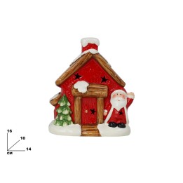 CASETTA ROSSA DI BABBO NATALE CON LUCI