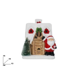 CASETTA BIANCA DI BABBO NATALE CON LUCI