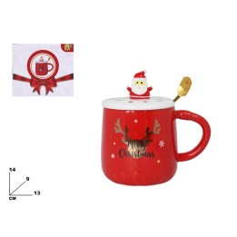 TAZZA DECORATIVA NATALIZIA ROSSA