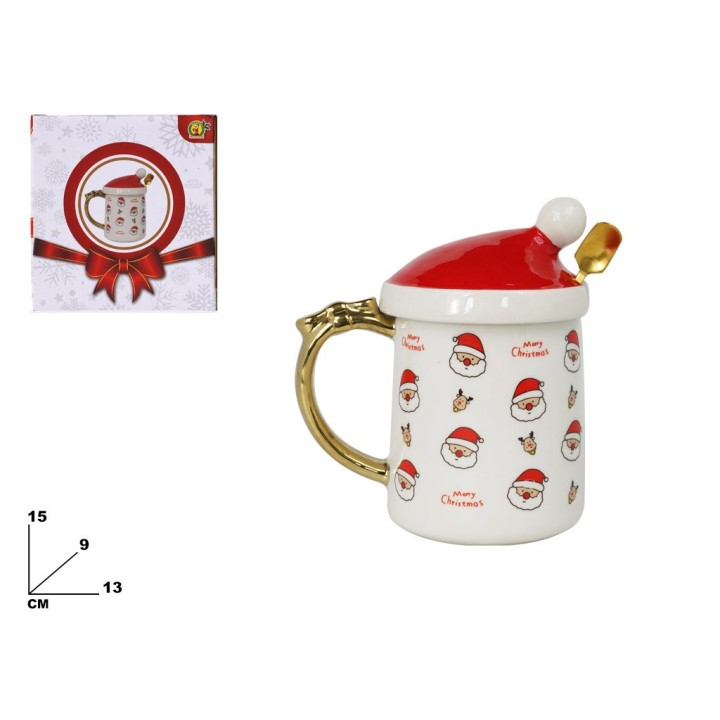 TAZZA DECORATIVA NATALIZIA ROSSA