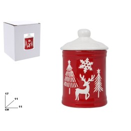 BARATTOLO ROSSO DECORATIVO NATALIZIO