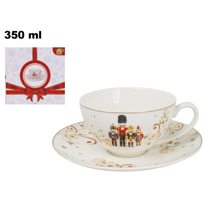 TAZZINA CON PIATTINO DECORATIVA NATALIZI