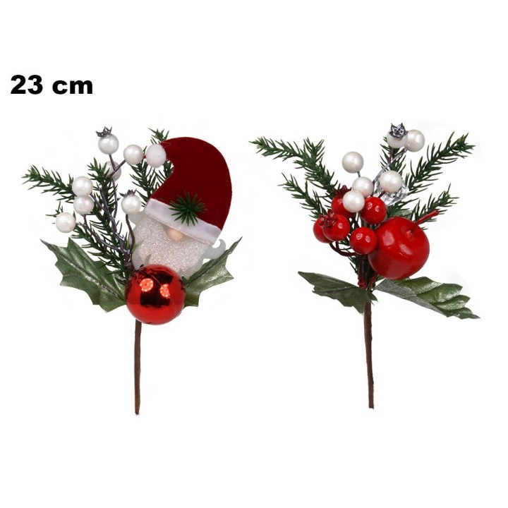 DECORAZIONE NATALIZIA CON BACCHE E GNOMO