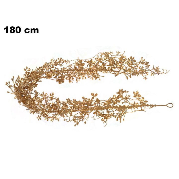 GHIRLANDA NATALIZIA DORATA IN METALLO