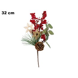 DECORAZIONE NATALIZIA 32 CM CON BACCHE