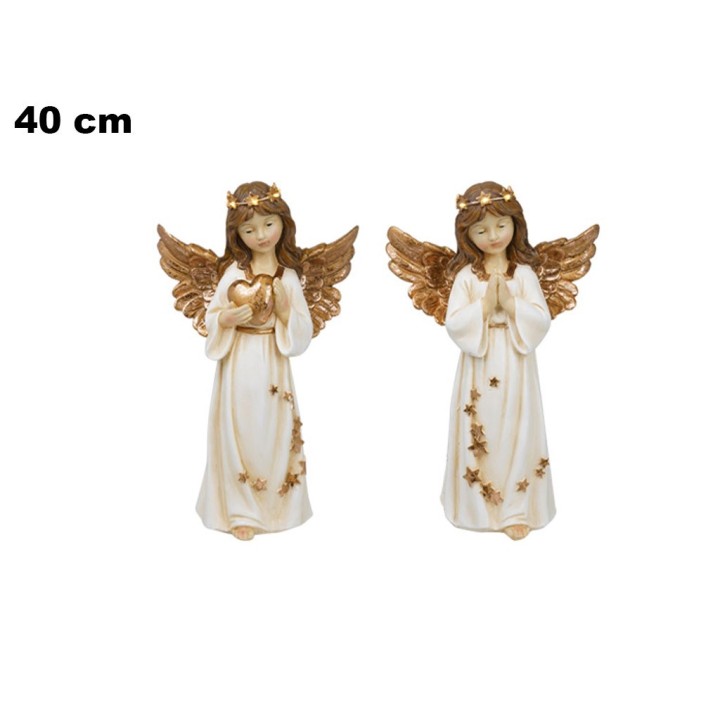 ANGELI CON LED 40 CM - 2 ASS.