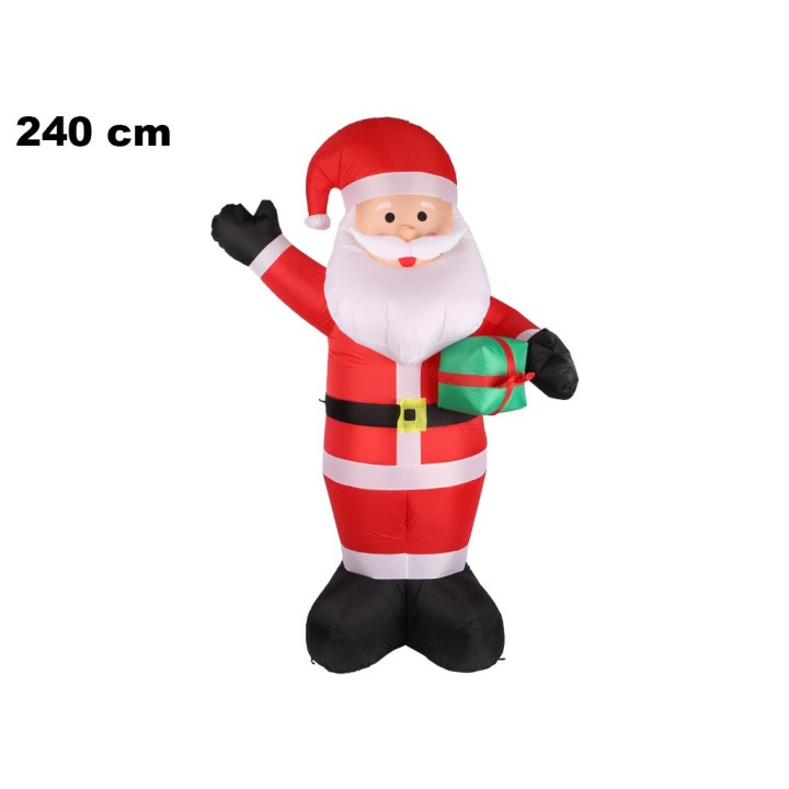 BABBO NATALE GONFIABILE 240 CM CON 4 LED