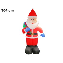 BABBO NATALE GONFIABILE 304 CM CON SACCO