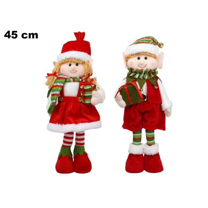 ELFO NATALIZIO 45 CM CON PACCHETTO REGAL