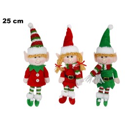 ELFO NATALIZIO DA APPENDERE 25 CM 3 ASS