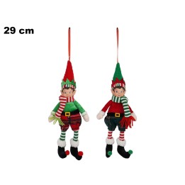 ELFO NATALIZIO DA APPENDERE 29 CM 2 ASST