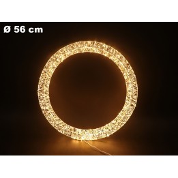 CORONA NATALIZIA LUMINOSA 56 CM 1200 LED