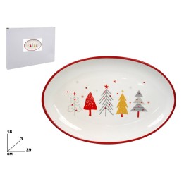 PIATTO OVALE DECORATIVO NATALIZIO 29 CM