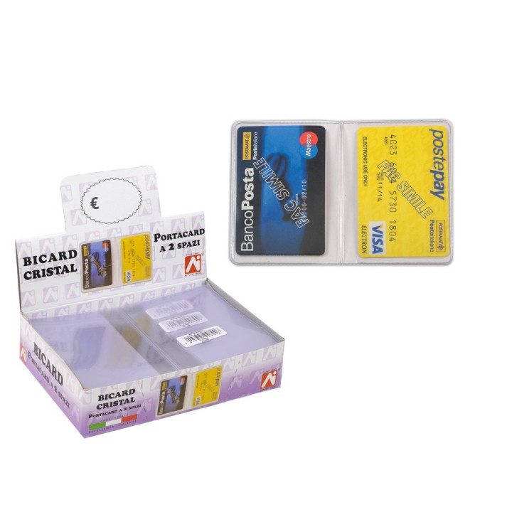 PORTA CARD PVC 2 SCOMPARTI 890