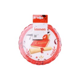 PIATTI LAUREA ROSSO 18CM 8PZ