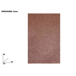 FOGLI EVA ROSA GOLD GLITTER CM 40x60