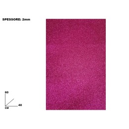 FOGLI EVA FUCSIA GLITTER CM 40x60